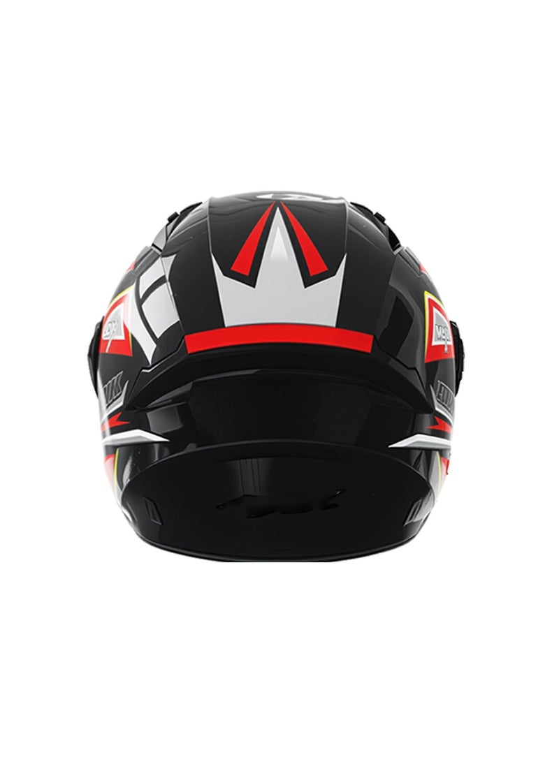 عام خوذة دراجة نارية تغطي الوجه بالكامل، خفيفة الوزن ومقاومة للصدمات، خوذة سباق رائعة مناسبة لجميع الفصول، مزودة بواقٍ مزدوج الطبقات مضاد للضباب، مقاومة للصدمات والسقوط، مريحة وجيدة التهوية، مناسبة للرجال والنساء على حد سواء. - Image 5